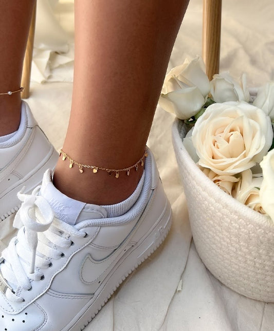 Gold Small Heart Ankle Bracelet