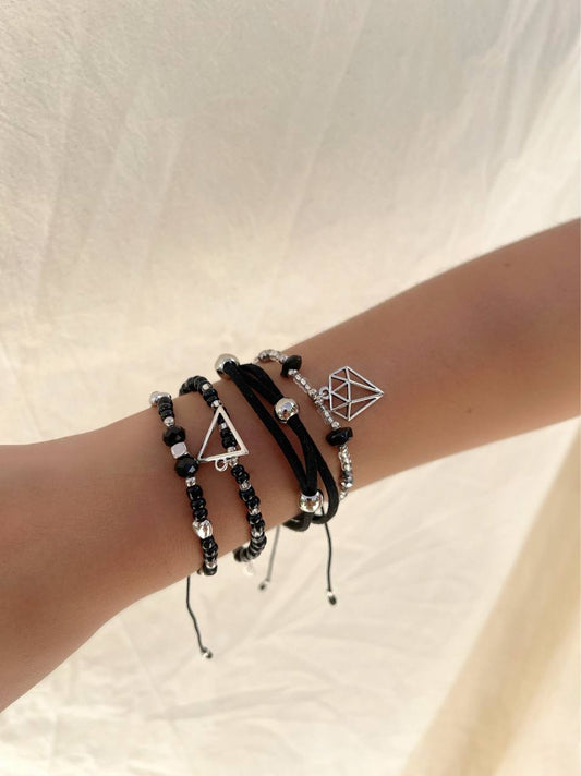 Dark Pearl Bracelet Set