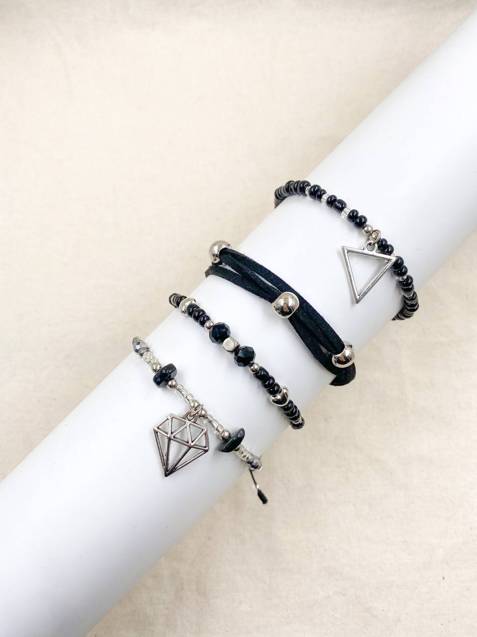 Dark Pearl Bracelet Set