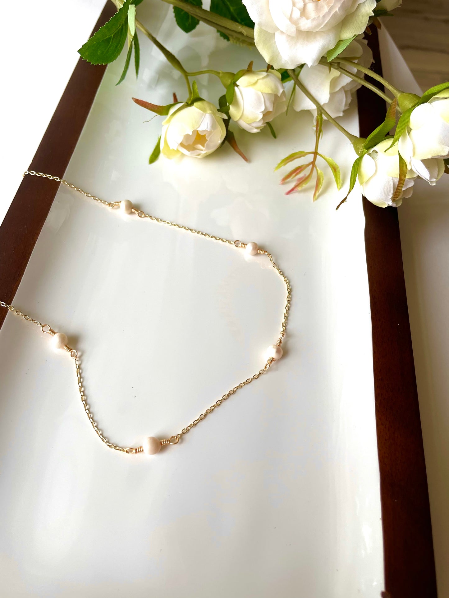 Gold and Pearl Necklace